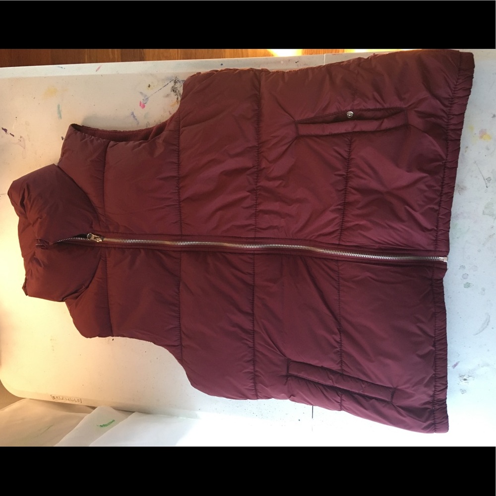 maroon vest